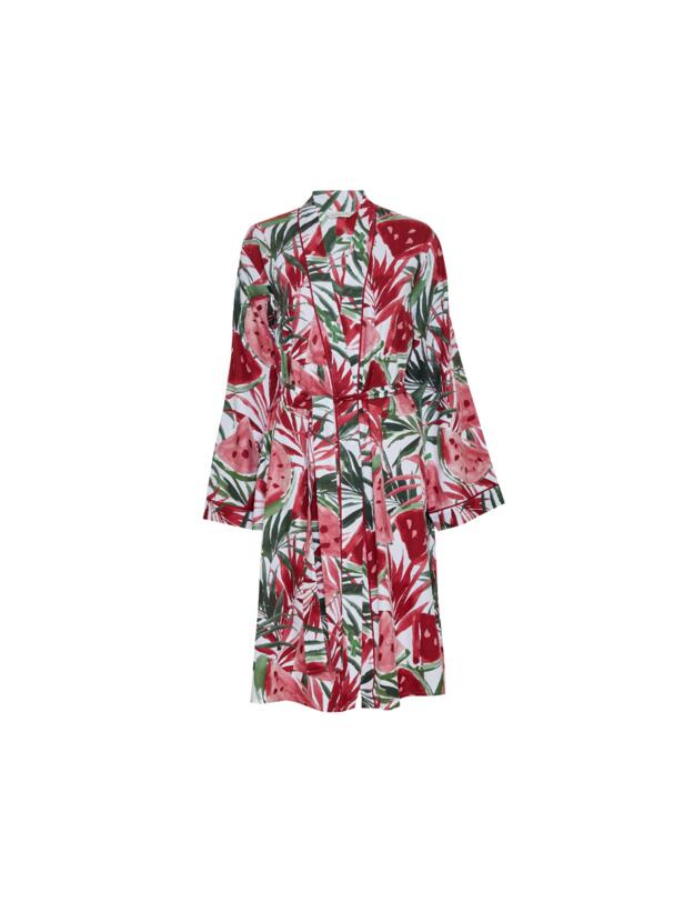 Cyberjammies Mel Dressing Gown White Watermelon Print