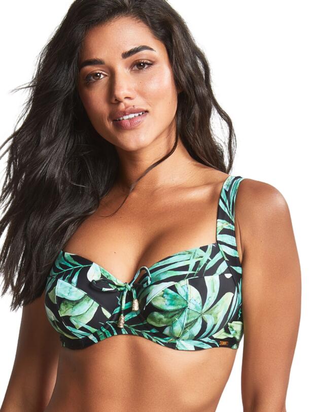 Panache Bali Full Cup Bikini Top Palm Print 