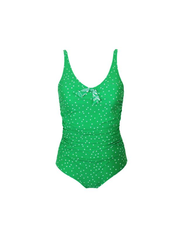 Pour Moi Getaway Swimsuit Green/White
