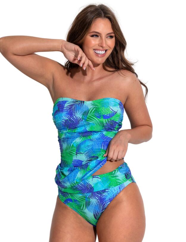 Pour Moi Aruba Fold Over Bikini Brief Aqua Palm