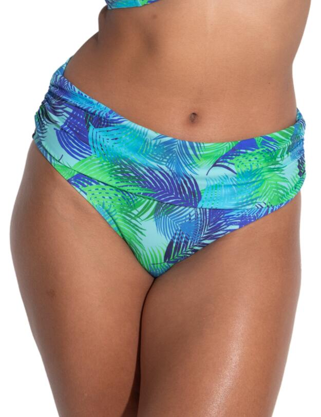 Pour Moi Aruba Fold Over Bikini Brief Aqua Palm
