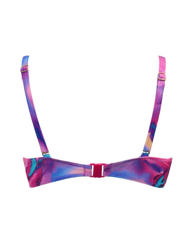 Pour Moi Cabana Push Up Bikini Top Purple Floral