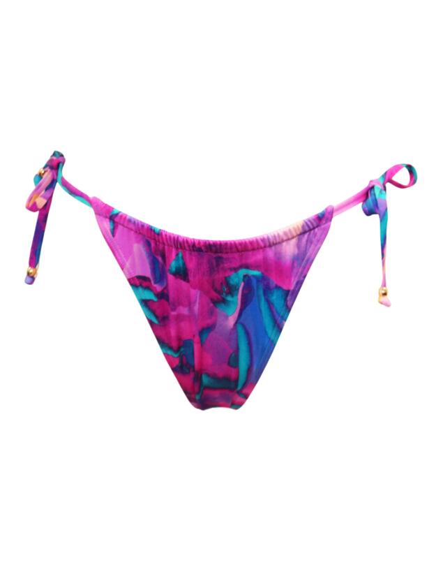  Pour Moi Cabana Tie Side Bikini Brief Purple Floral