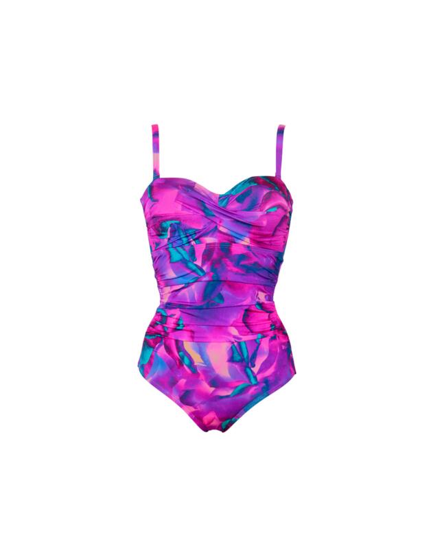 Pour Moi Cabana Control Swimsuit Purple Floral