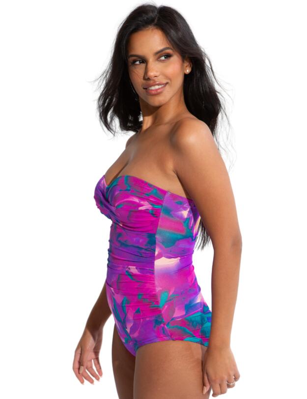 Pour Moi Cabana Control Swimsuit Purple Floral