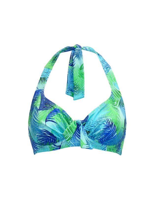 Pour Moi Aruba Halter Neck Bikini Top Aqua Palm