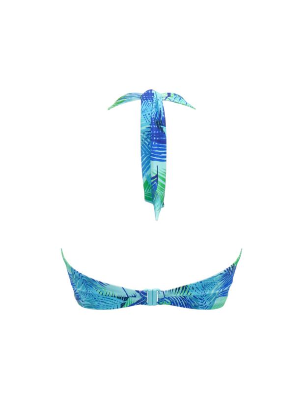 Pour Moi Aruba Halter Neck Bikini Top Aqua Palm