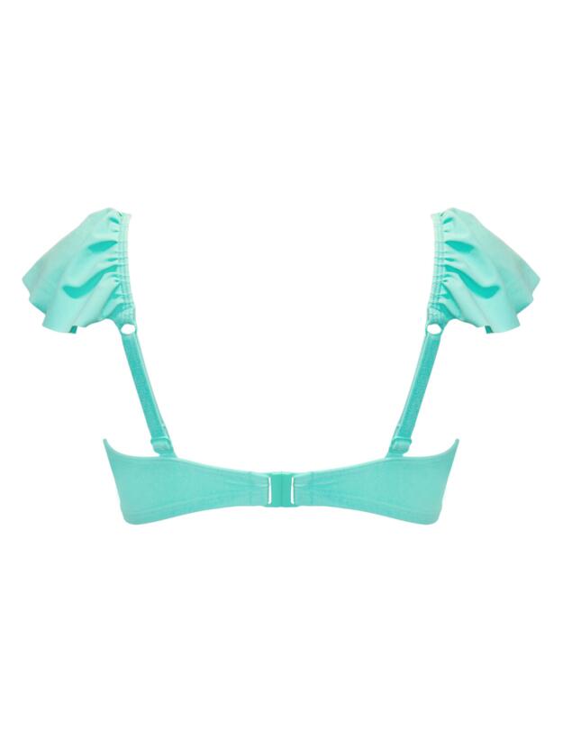 Pour Moi Bermuda Frill Bikini Top Aqua