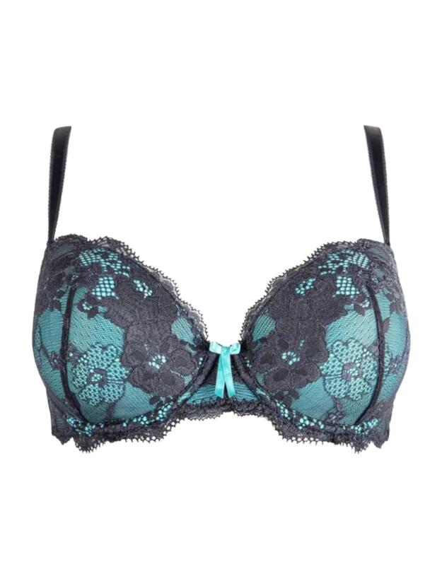 Pour Moi Amour Padded Bra Slate/Aqua