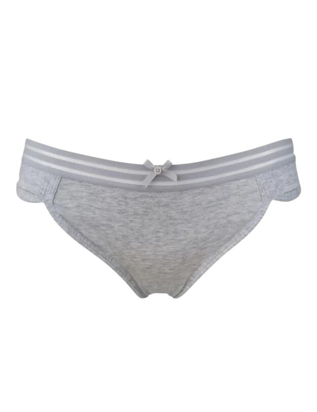 Pour Moi Twist Cotton Brief Grey Marl