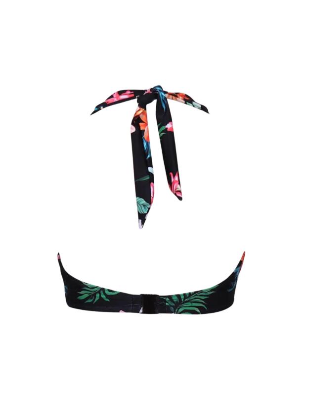 Pour Moi Waterfall Halter Bikini Top Tropical