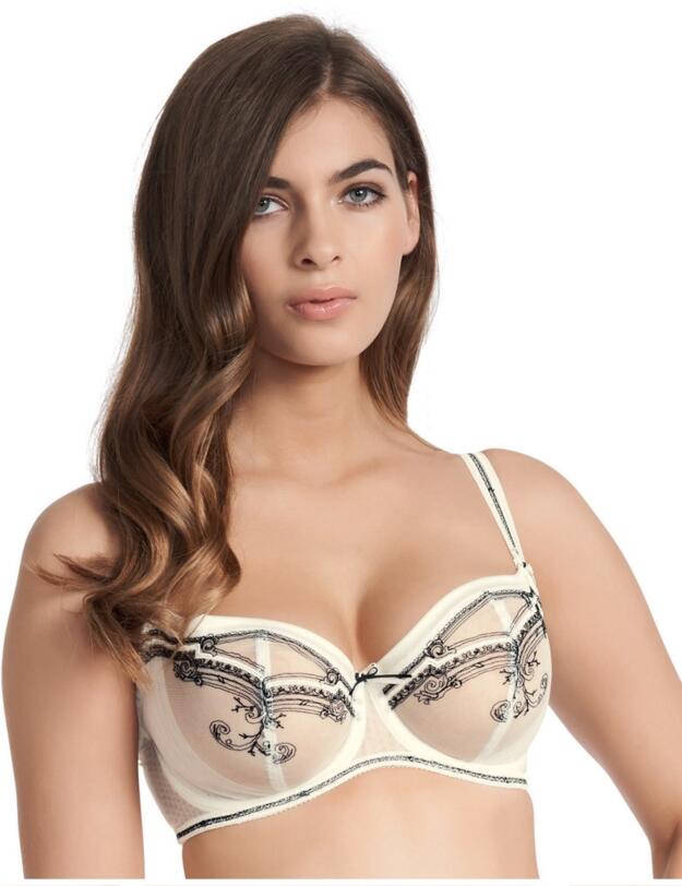 0381 Fauve Delphine Vertical Seam Bra - 0381 Ivory