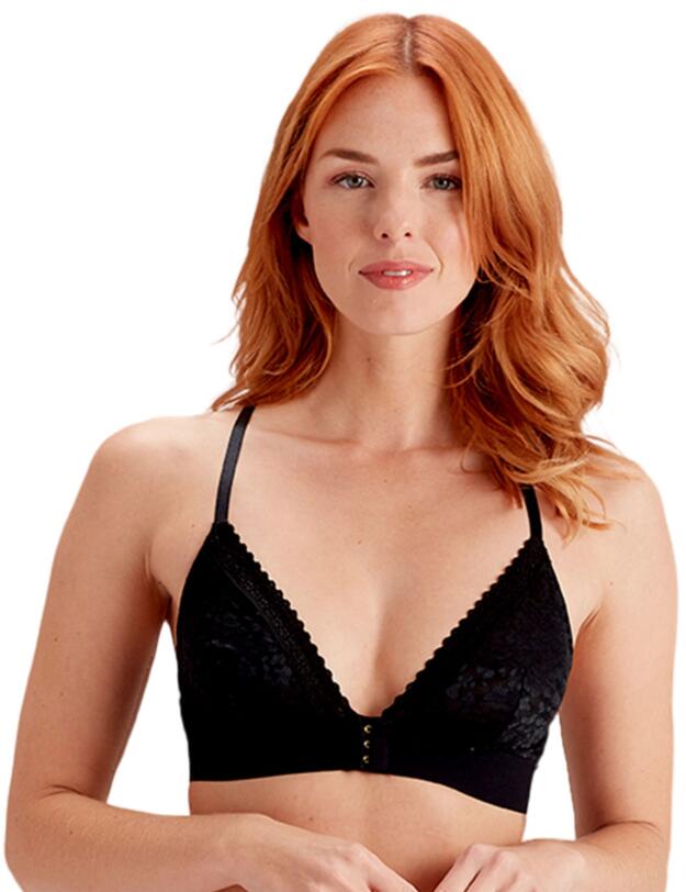  Pretty Polly Graphic Mesh Non Wired Triangle Bra Black