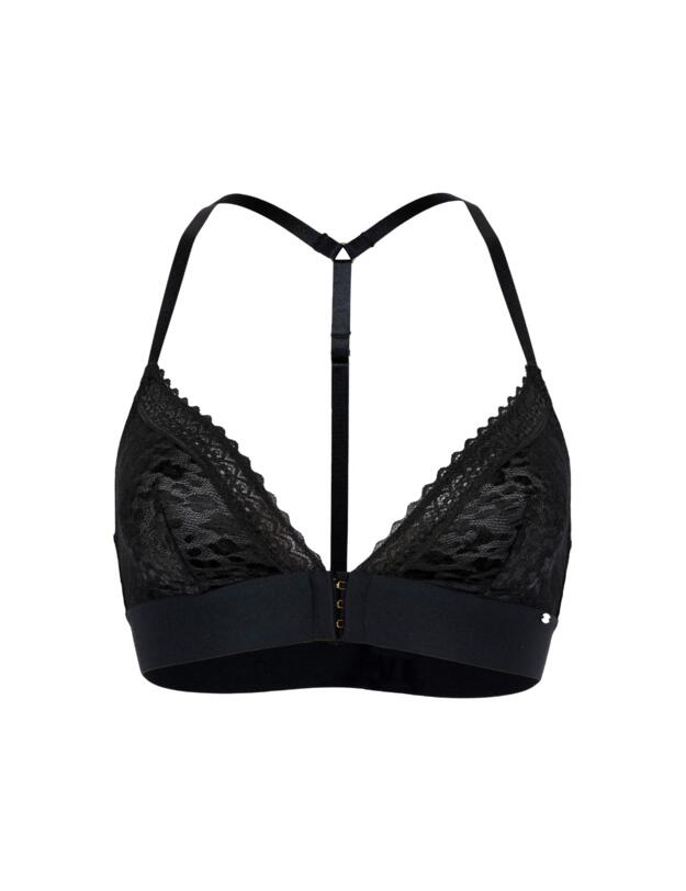  Pretty Polly Graphic Mesh Non Wired Triangle Bra Black