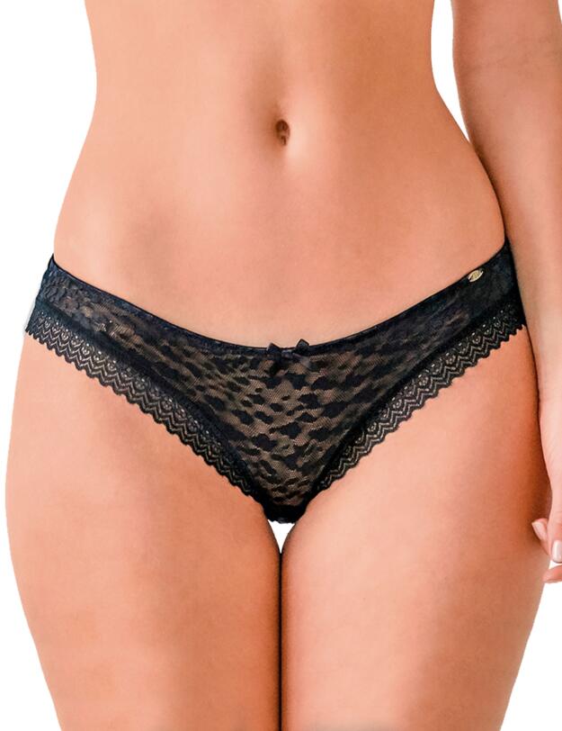  Pretty Polly Graphic Mesh Brief Black