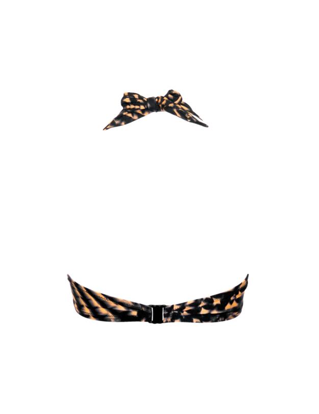 Pour Moi Portofino Halter Underwired Bikini Top Black/Gold