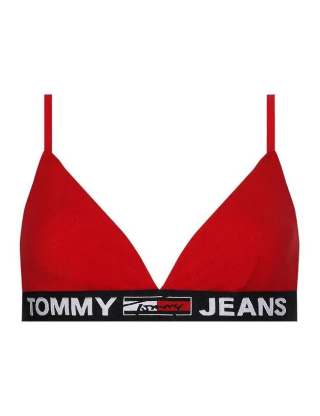 Tommy Hilfiger Triangle Bralette Bra Primary Red