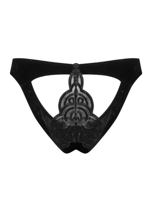 Coco De Mer Shobu Spanking Knicker Black 