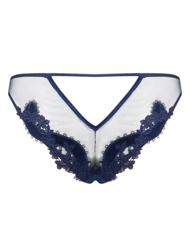 Coco De Mer Azami Sheer Brief  Azure Blue