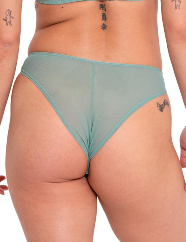 Curvy Kate Happy Boobs And Bums Brazilian Brief Sage Green