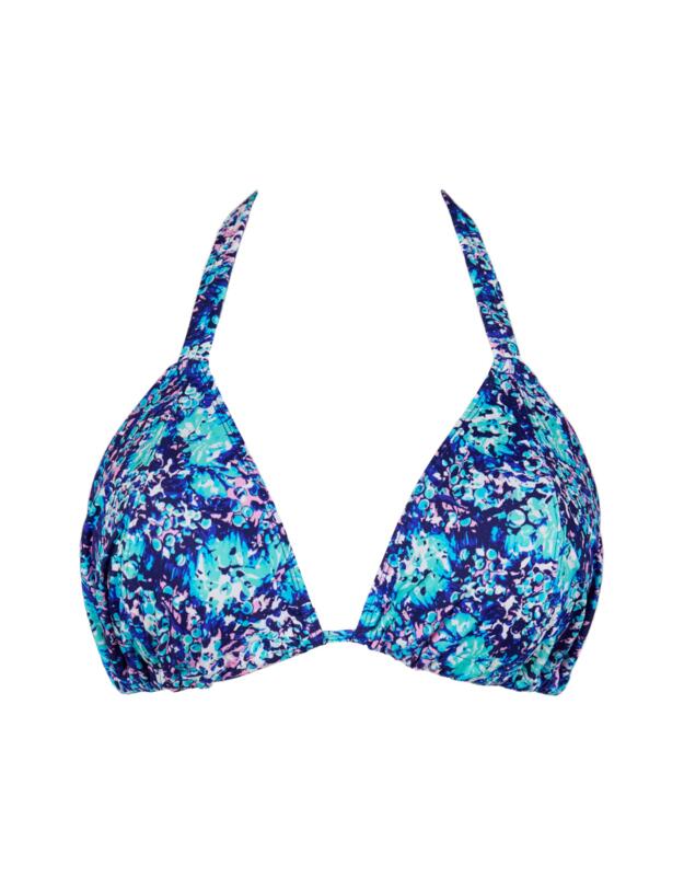 Curvy Kate Mykonos Triangle Bikini Top Blue Print