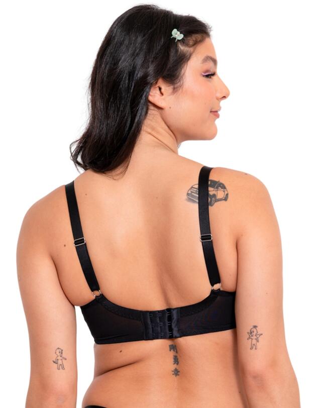 Curvy Kate Stand Out Scooped Plunge Bra Black Multi
