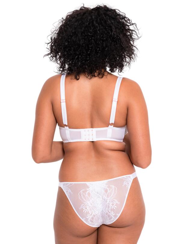 Scantilly by Curvy Kate Unveiled Deep Plunge Bra White 