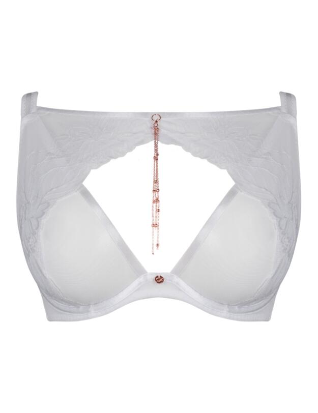 Scantilly by Curvy Kate Unveiled Deep Plunge Bra White 