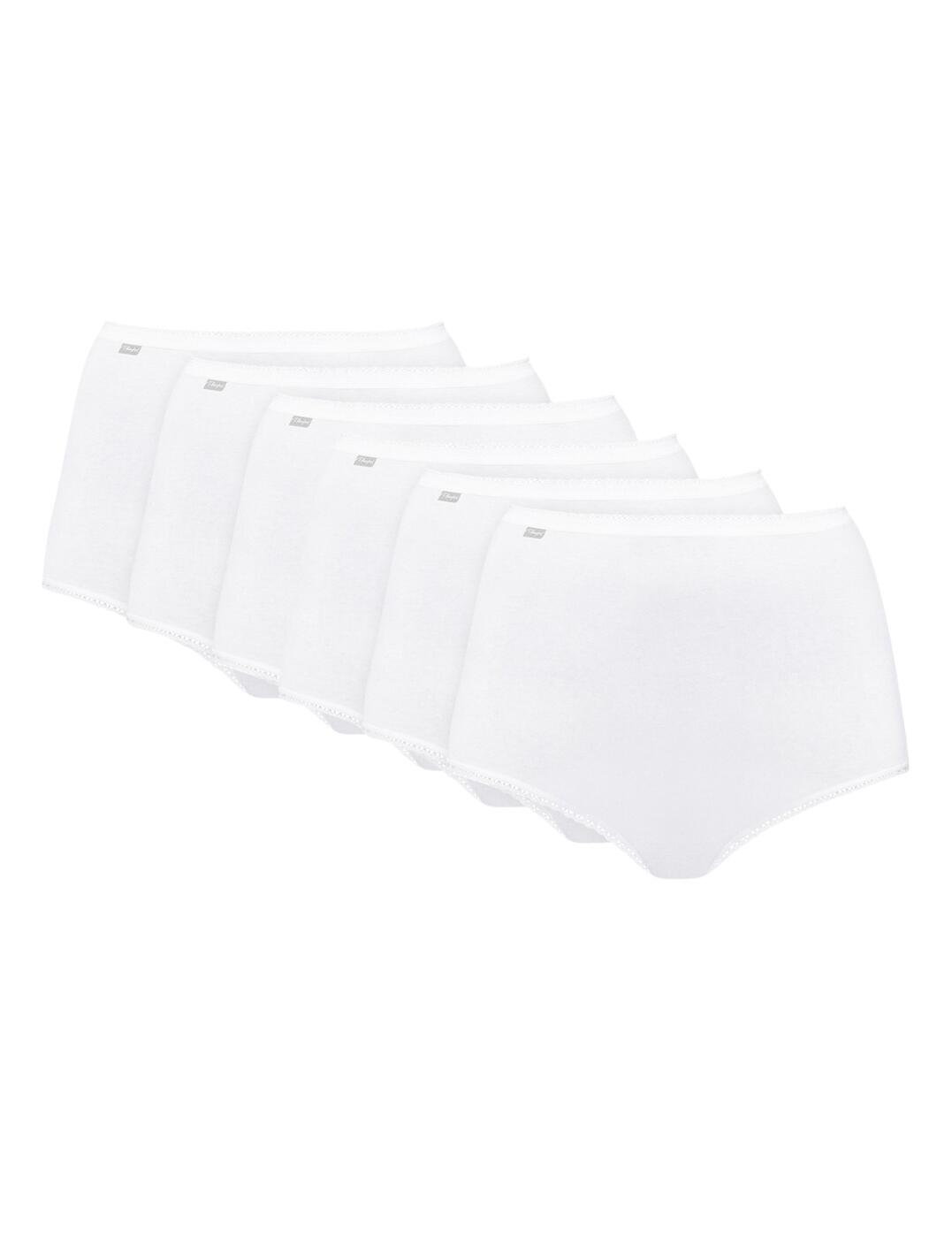 Playtex Pure Cotton Maxi Stretch Brief 6 Pack White