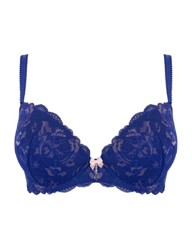 Pour Moi Ooo L La Push Up Bra Cobalt/Blush
