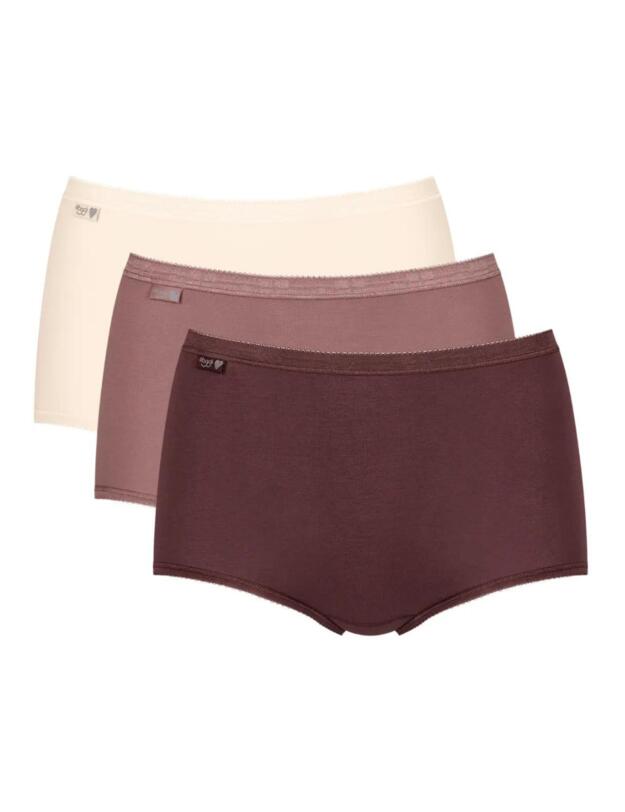 Sloggi Basic + Maxi Briefs 3 Pack Brown/Light Combination