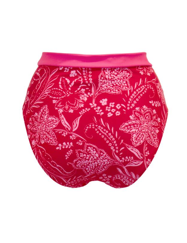  Pour Moi Palm Springs High Leg Tummy Control Bikini Brief Red/Pink