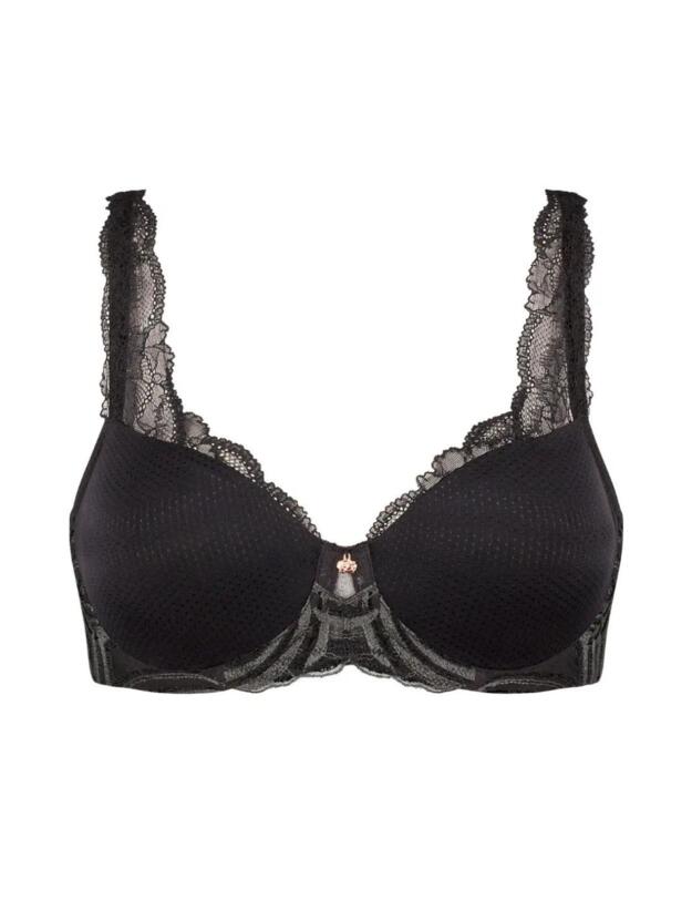 Triumph Lily Florale Moulded Bra Black 