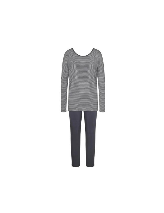 Triumph Stripes Two Piece Night Set Pebble Grey