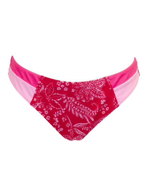 Pour Moi Palm Springs Colour Block Tab Bikini Brief Red/Pink
