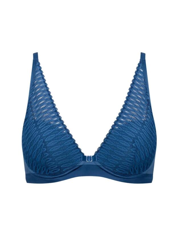 Triumph Aura Spotlight High Apex Underwired Bra Blue Sapphire 