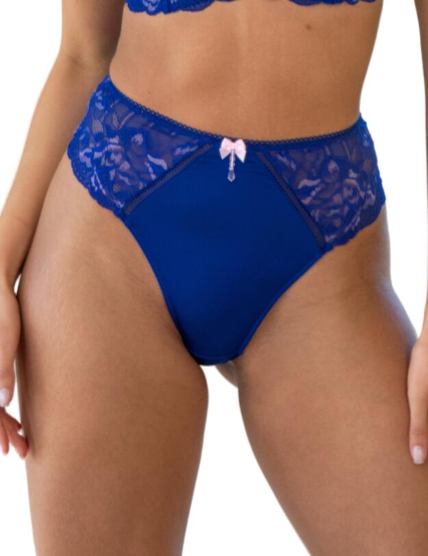  Pour Moi Ooo La La High-Waist Brazilian Brief Cobalt/Blush