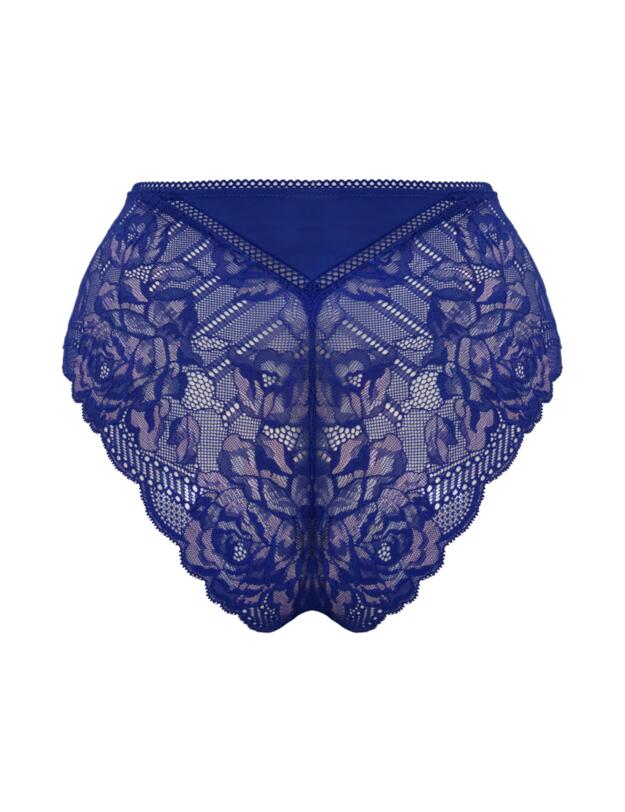  Pour Moi Ooo La La High-Waist Brazilian Brief Cobalt/Blush