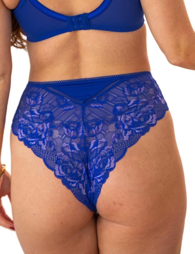  Pour Moi Ooo La La High-Waist Brazilian Brief Cobalt/Blush