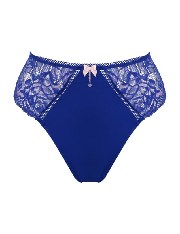  Pour Moi Ooo La La High-Waist Brazilian Brief Cobalt/Blush