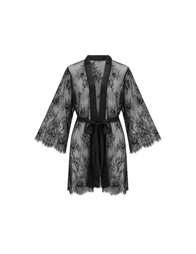 Pour Moi For Your Eyes Only Lace Gown Black