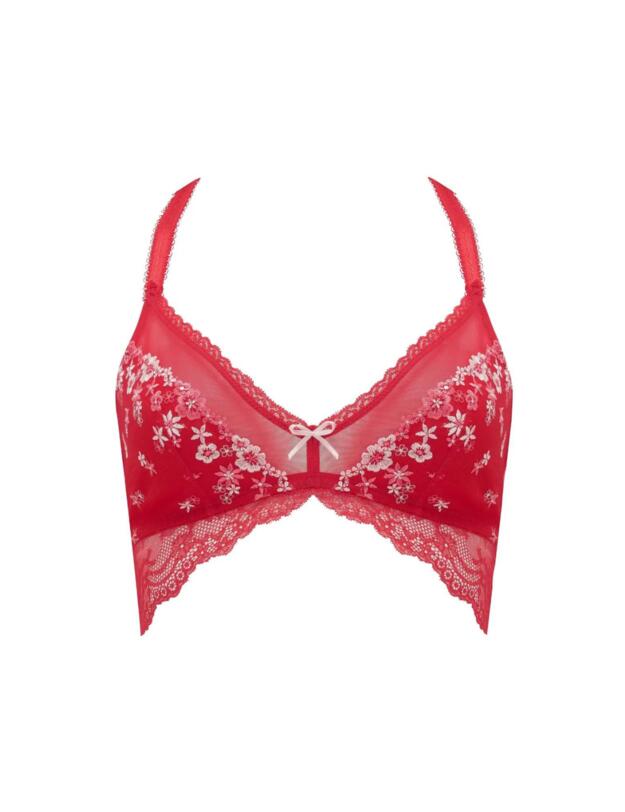 Pour Moi Gigi Wireless Bralette Bra Red/Pink