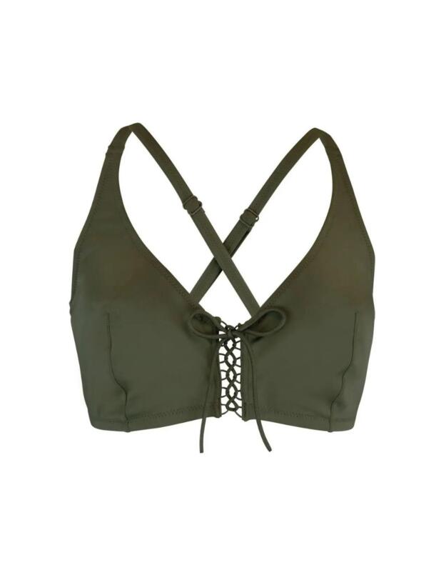 Pour Moi Rope Convertible Bikini Top Khaki