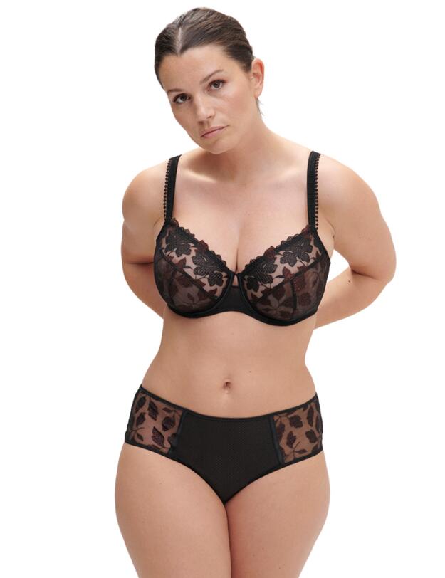 Simone Perele Dahlia Plunge Bra Copper Black
