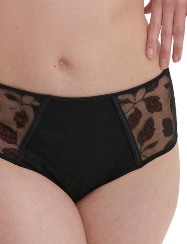 Simone Perele Dahlia Deep Brief Copper Black