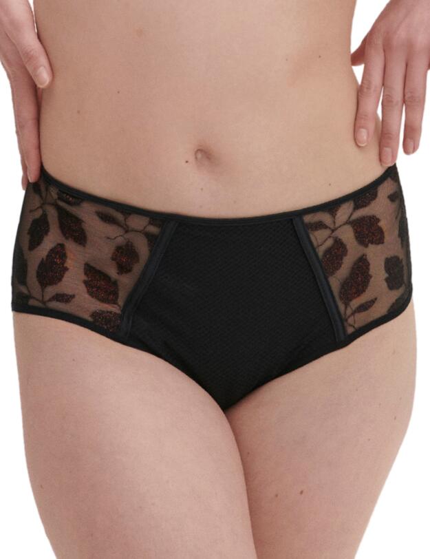 Simone Perele Dahlia Deep Brief Copper Black