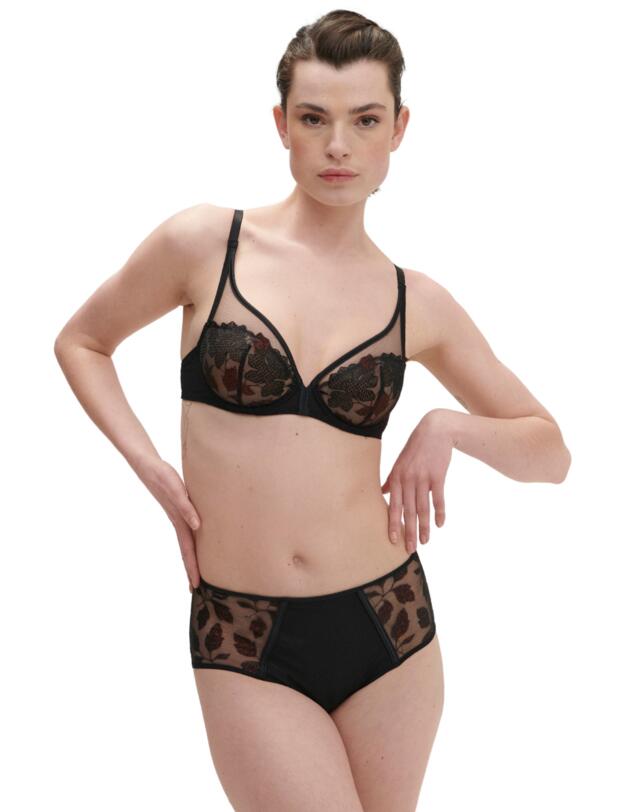 Simone Perele Dahlia Deep Brief Copper Black