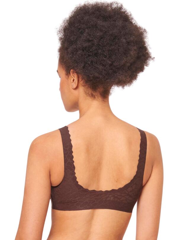 Sloggi Zero Feel Lace Bralette Ebony Brown