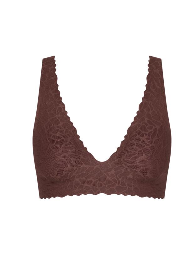 Sloggi Zero Feel Lace Bralette Ebony Brown