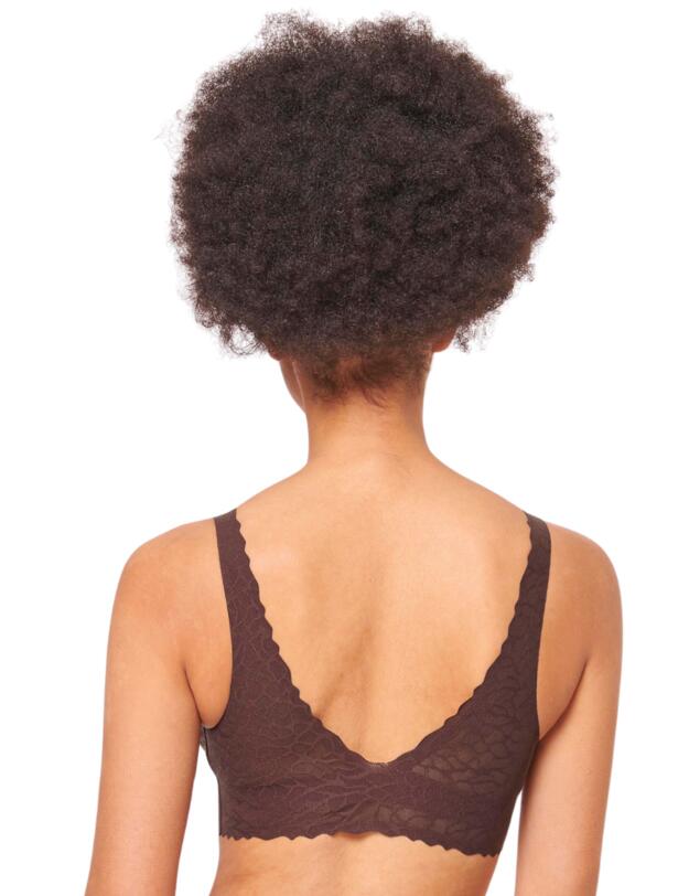 Sloggi Zero Feel Lace Bralette Ebony Brown